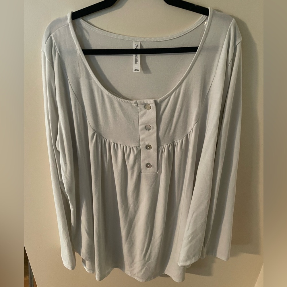 White Long Sleeve Top